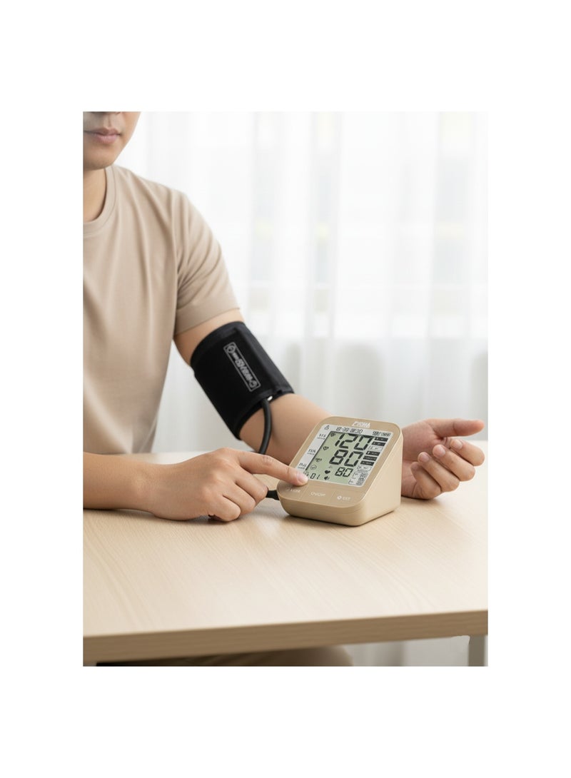 بريما تابع ضغط دمك بثقة من المنزل باستخدام جهاز ذكي ينطق النتائج بوضوح شاشة كبيرة سهلة القراءة تصميم عملي يساعد كبار السن على القياس اليومي بسهولة وراحة وأمان ودقة عالية مستمرة - Image 3